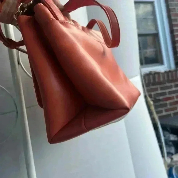 Square Woven Satchel Handbag - A New Day Apricot - Picture 8 of 9